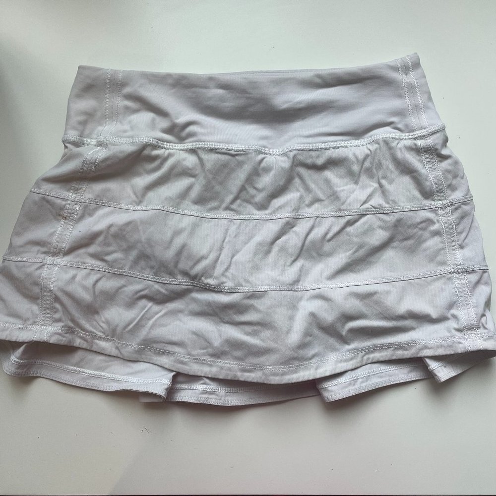 lululemon pace rival skirt white size 2